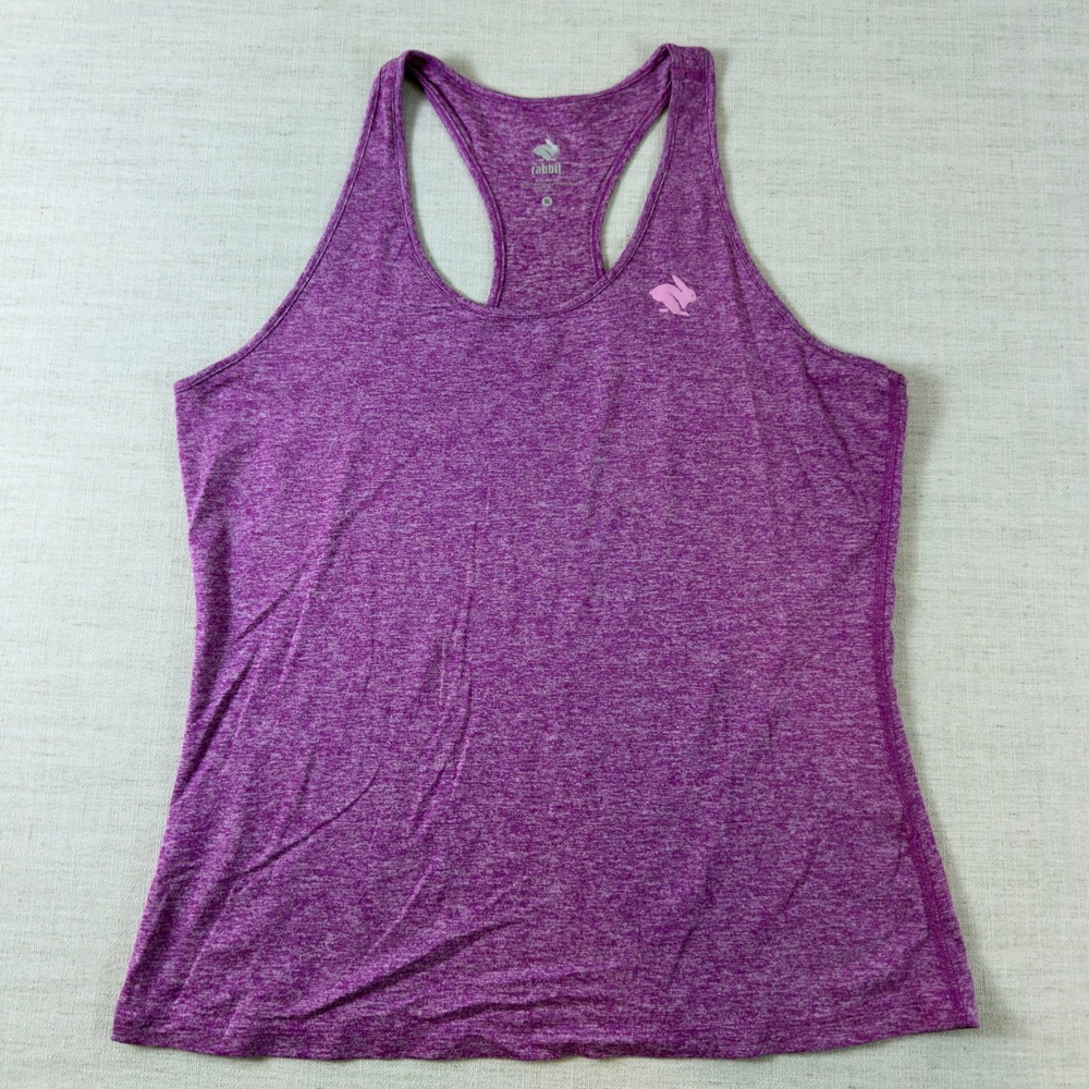 Rabbit Running Tank Top Womens XL Purple Heather Racerback Activewear
